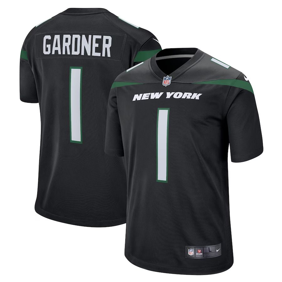 Men New York Jets 1 Ahmad Sauce Gardner Nike Black Player Game NFL Jersey